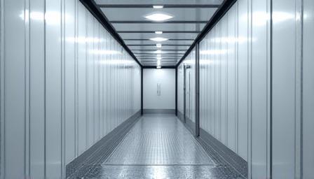 Clean interior of a refrigerated trailer